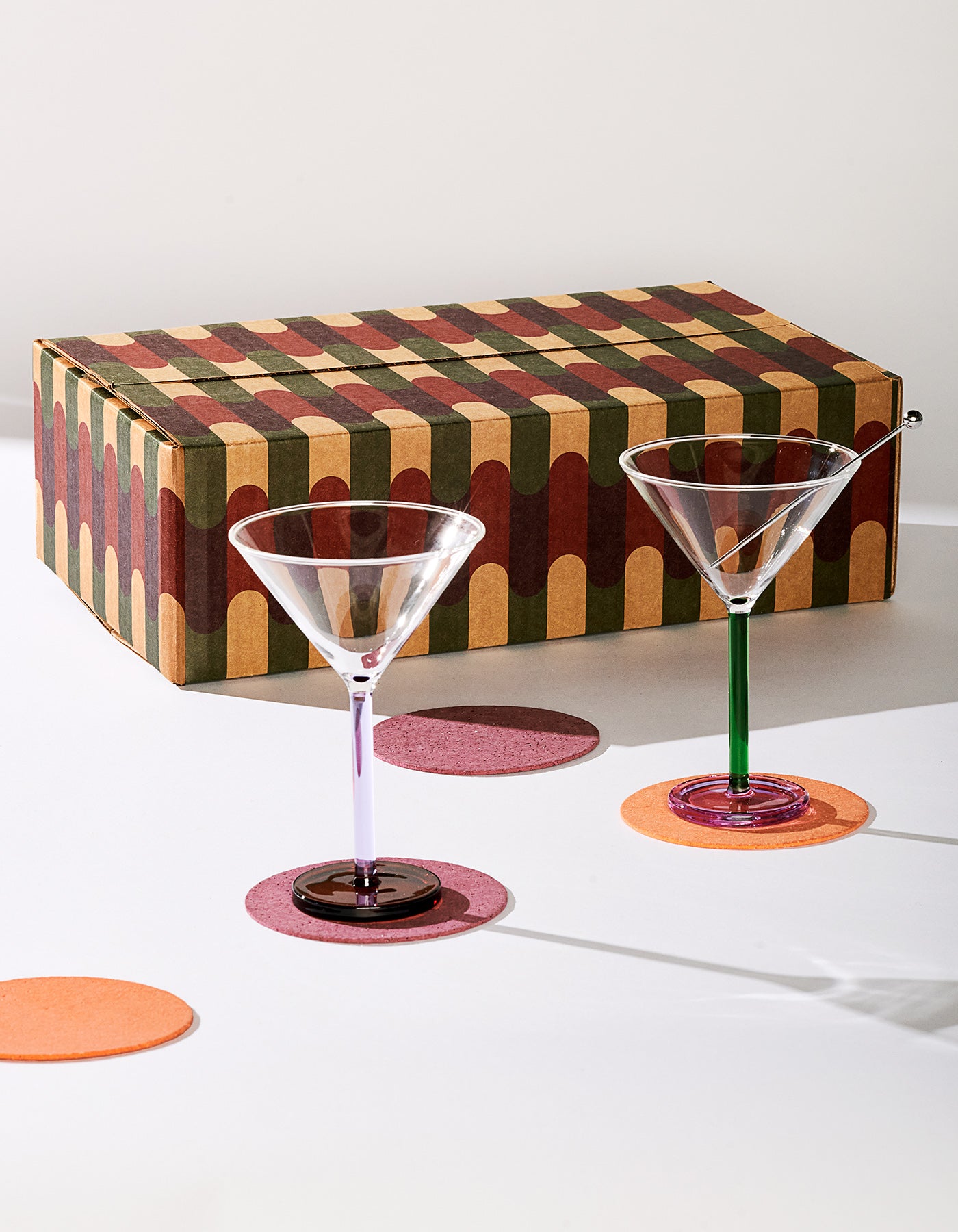 Plaid Cocktail Glasses