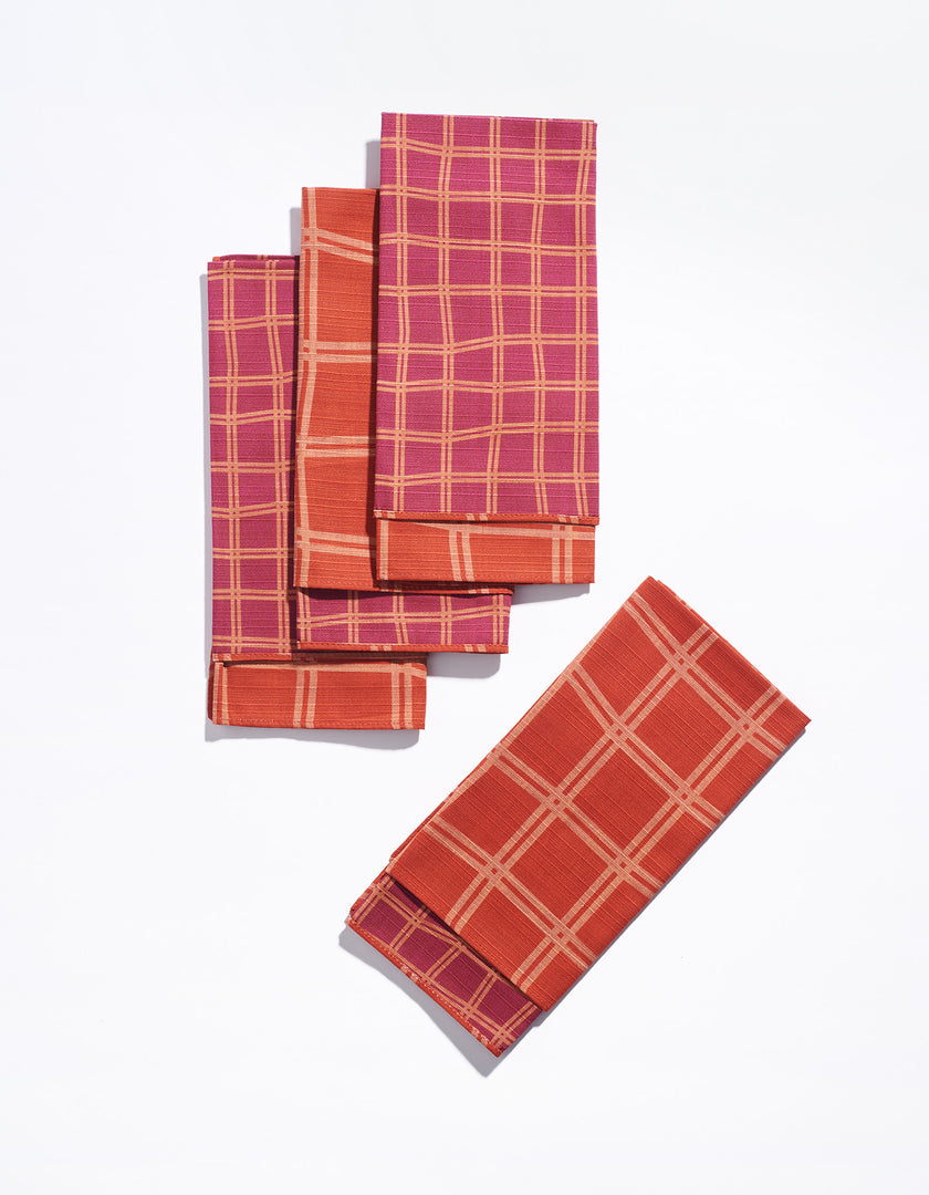 Dinner Napkins Double Sided Grid