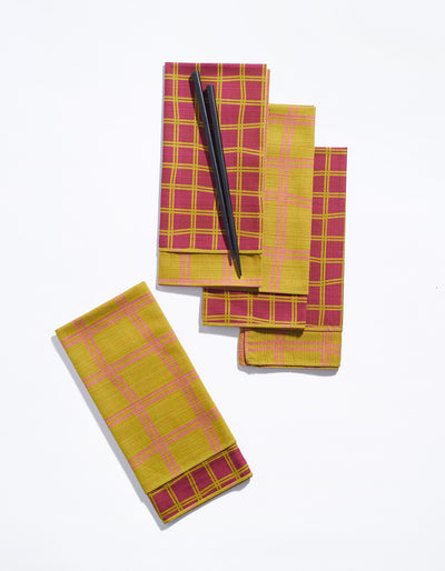 Dinner Napkins Double Sided Grid